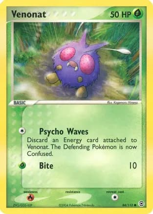Venonat — EX FireRed & LeafGreen Pokémon TCG card by Kagemaru Himeno