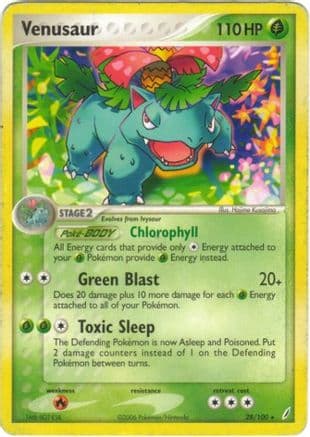 Venusaur — Crystal Guardians Pokémon TCG card by Hajime Kusajima