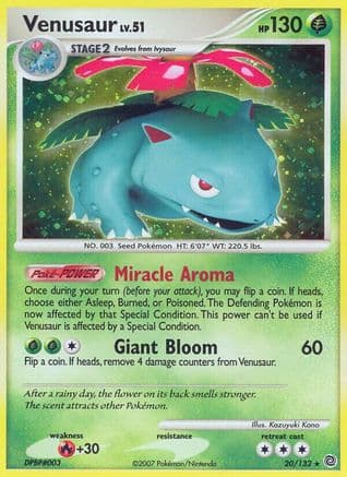Venusaur — Secret Wonders Pokémon TCG card by Kazuyuki Kano