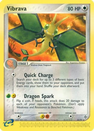 Vibrava - 22/97 — Dragon Pokémon TCG card by Hajime Kusajima