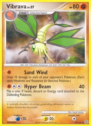 Vibrava — Secret Wonders Pokémon TCG card by Kouki Saitou