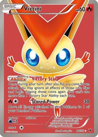 Victini (98 Full Art) — Noble Victories Pokémon TCG card by Shin Graphics