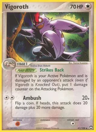 Vigoroth — EX Power Keepers Pokémon TCG card by Hajime Kusajima