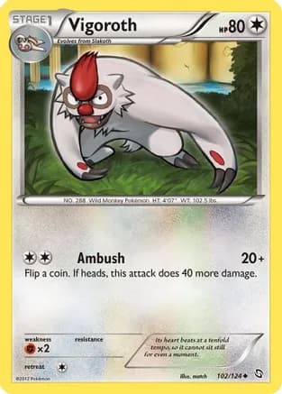 Vigoroth — Dragons Exalted Pokémon TCG card by match