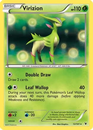 Virizion — Noble Victories Pokémon TCG card by 5ban Graphics