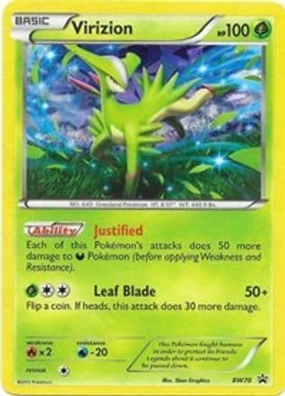 Virizion - BW70 — Black and White Promos Pokémon TCG card by Illus. Ken Sugimori