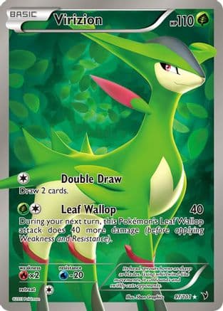 Virizion (Full Art) — Noble Victories Pokémon TCG card by Shin Graphics