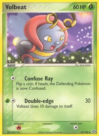 Volbeat — EX Emerald Pokémon TCG card by Kouki Saitou