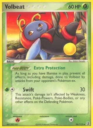 Volbeat — EX Delta Species Pokémon TCG card by Midori Harada