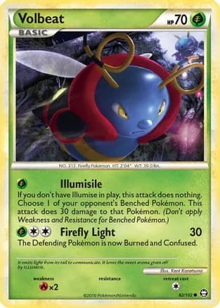 Volbeat — Triumphant Pokémon TCG card by Kent Kanetsuna