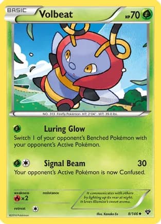 Volbeat — XY Base Set Pokémon TCG card by Kanako Eo