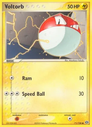 Voltorb — EX Emerald Pokémon TCG card by Masakazu Fukuda