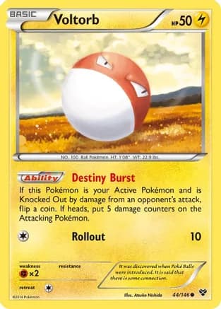 Voltorb — XY Base Set Pokémon TCG card by Atsuko Nishida