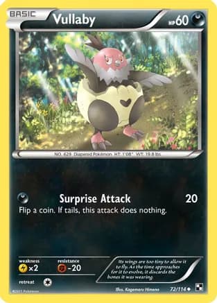 Vullaby — Black and White Pokémon TCG card by Kagemaru Himeno