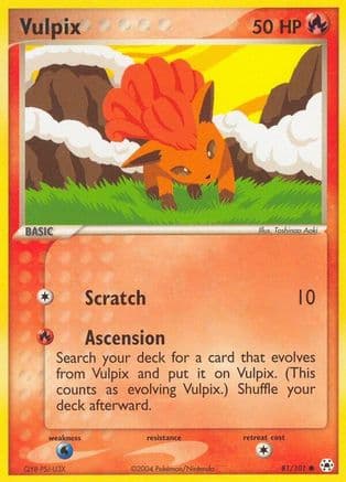 Vulpix — EX Hidden Legends Pokémon TCG card by Toshinao Aoki