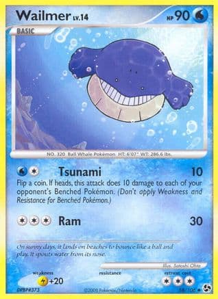 Wailmer — Great Encounters Pokémon TCG card by Satoshi Ohta