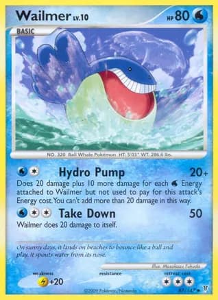 Wailmer — Supreme Victors Pokémon TCG card by Masakazu Fukuda