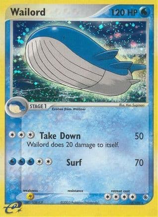 Wailord — Ruby and Sapphire Pokémon TCG card by Kouki Saitou