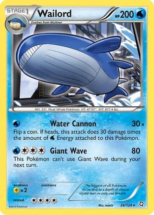 Wailord — Dragons Exalted Pokémon TCG card by match