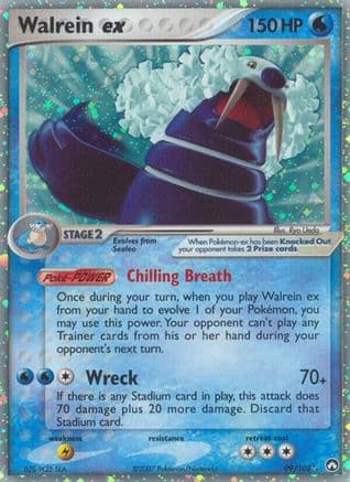 Walrein ex — EX Power Keepers Pokémon TCG card by Ryo Ueda