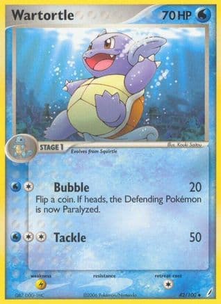 Wartortle - 042/100 — Crystal Guardians Pokémon TCG card by Kouki Saito