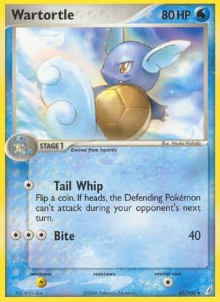 Wartortle - 043/100 — Crystal Guardians Pokémon TCG card by Atsuko Nishida