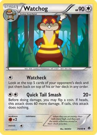 Watchog — Emerging Powers Pokémon TCG card by MAHOU