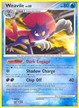 Weavile — Secret Wonders Pokémon TCG card by Kagemaru Himeno