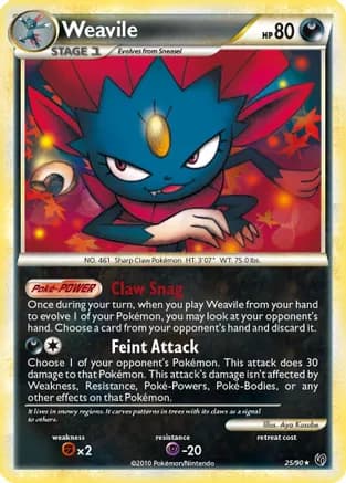 Weavile — Undaunted Pokémon TCG card by Aya Kusube