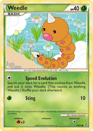 Weedle — Unleashed Pokémon TCG card by Kyoko Umemoto