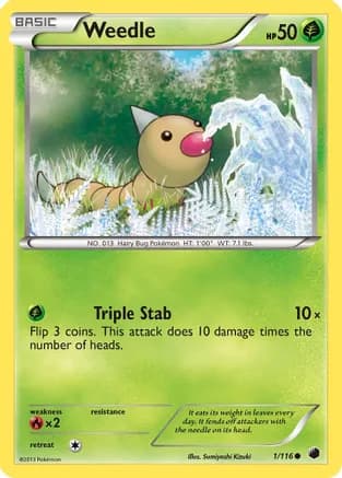 Weedle — Plasma Freeze Pokémon TCG card by sowsow