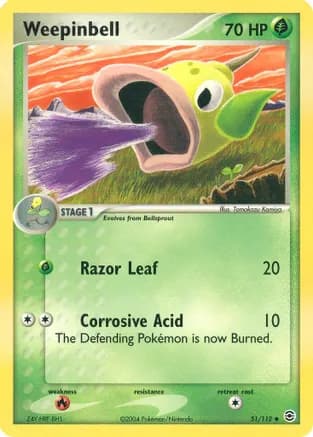 Weepinbell — EX FireRed & LeafGreen Pokémon TCG card by Tomokazu Komiya