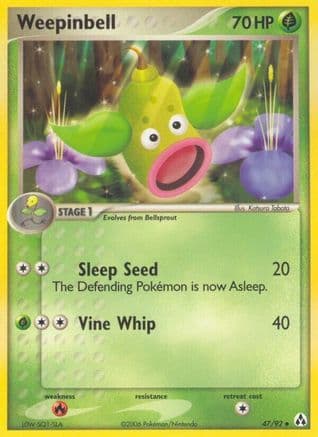 Weepinbell — Legend Maker Pokémon TCG card by Katsura Tabata