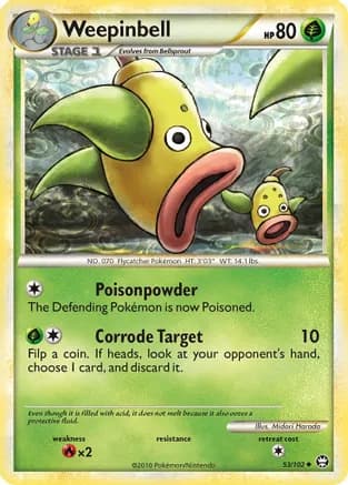 Weepinbell — Triumphant Pokémon TCG card by Midori Harada