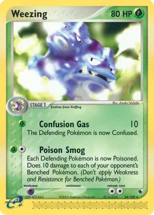 Weezing — EX Ruby and Sapphire Pokémon TCG card by Atsuko Nishida