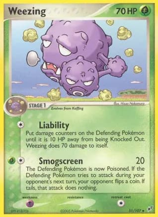 Weezing — EX Deoxys Pokémon TCG card by Hisao Nakamura