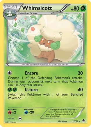 Whimsicott (12) — Emerging Powers Pokémon TCG card by Mizue