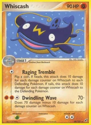 Whiscash — EX Deoxys Pokémon TCG card by Miki Tanaka