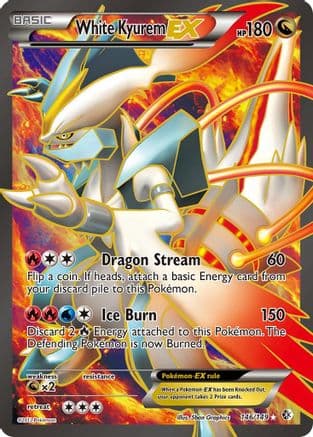 White Kyurem EX (146 Full Art) — Boundaries Crossed Pokémon TCG card by Shin Graphics