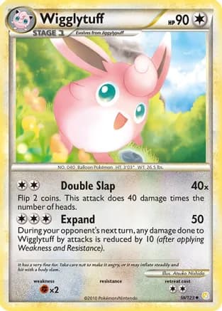 Wigglytuff — HeartGold SoulSilver Pokémon TCG card by Atsuko Nishida