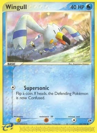 Wingull — EX Sandstorm Pokémon TCG card by Kagemaru Himeno