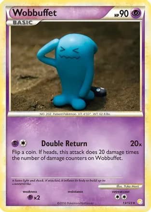 Wobbuffet — HeartGold SoulSilver Pokémon TCG card by Yuka Morii