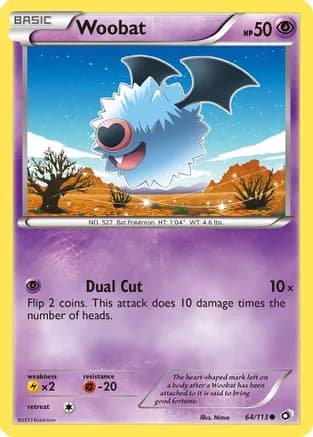 Woobat — Legendary Treasures Pokémon TCG card by Mizue