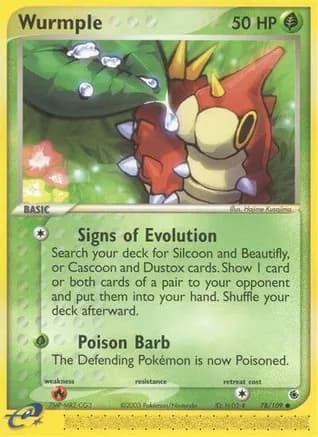 Wurmple — EX Ruby and Sapphire Pokémon TCG card by Hajime Kusajima