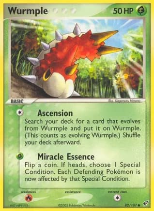 Wurmple — EX Deoxys Pokémon TCG card by Kagemaru Himeno