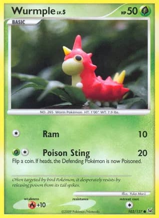 Wurmple — Platinum Pokémon TCG card by Yuka Morii