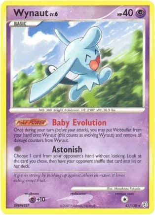 Wynaut — Diamond and Pearl Pokémon TCG card by Masakazu Fukuda