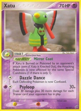Xatu — Deoxys Pokémon TCG card by Hajime Kusajima