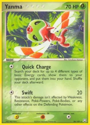 Yanma — EX Team Rocket Returns Pokémon TCG card by Tomokazu Komiya