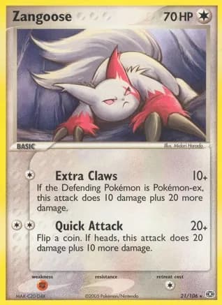 Zangoose — EX Emerald
